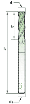 切削刀具-兩刃長刃平銑刀