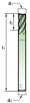 切削刀具-四刃長柄平銑刀