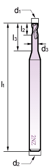 切削刀具-二刃深溝用立銑刀