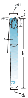 切削刀具-直刃圓鼻刀